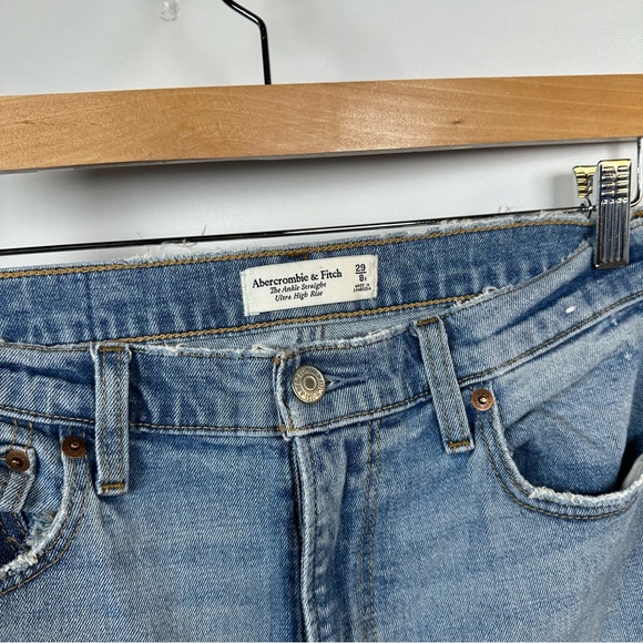 Abercrombie & Fitch Blue Straight Leg Jeans - Picture 5 of 6